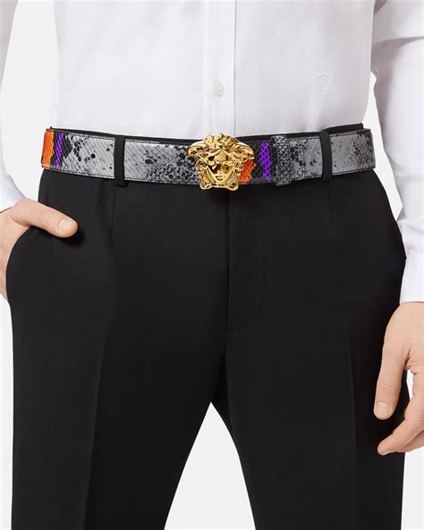 versace python belt|Versace men's belts on clearance.